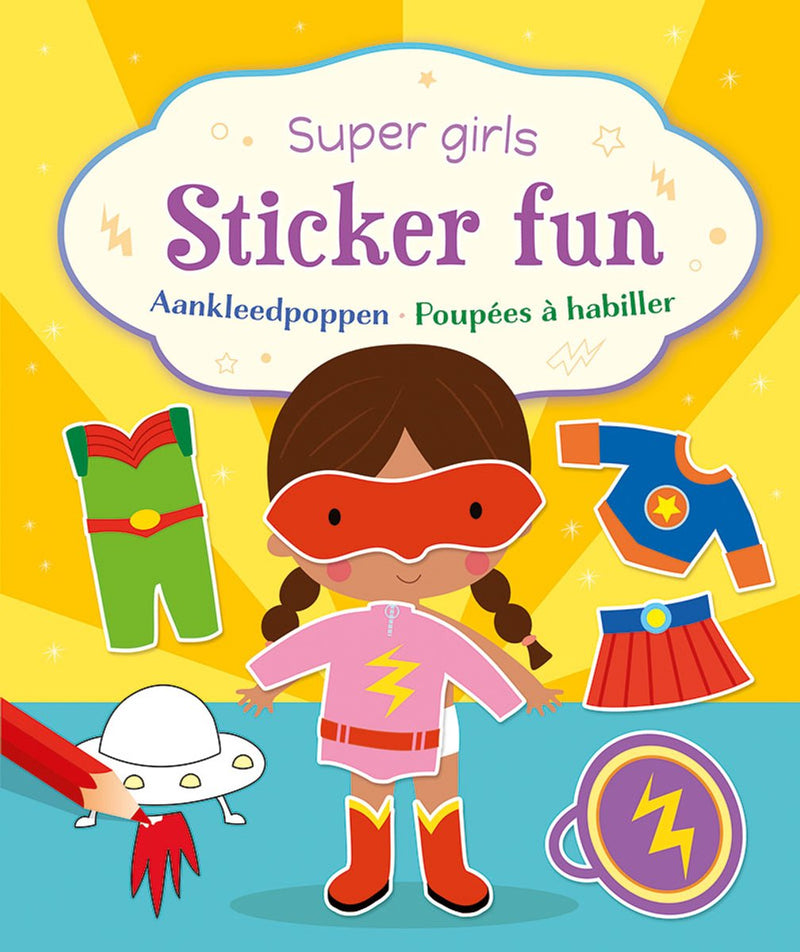 Afbeelding laden in galerijviewer, Deltas super girls sticker fun - aankleedpoppen super girls sticker fun - poupées à habiller
