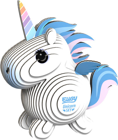 Eugy 3d puzzel - eenhoorn hemel - fantasiefiguren - duurzaam - verzamel ze allemaal - 6 jaar