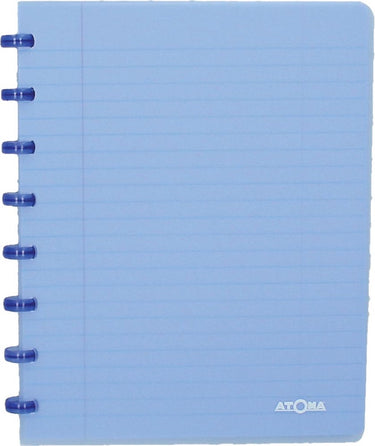 Atoma trendy schrift, ft a5, 144 bladzijden, geruit 5 mm, transparant blauw 1 stuk