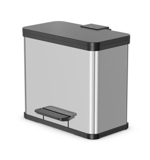 Hailo prullenbak 3 x 9 l zilver, zwart