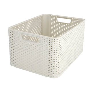 Afbeelding laden in galerijviewer, Curver style mandje large vintage wit
