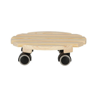 Esschert design plantentrolley rond indoor naturel | 4 stuks