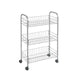 Metaltex opbergtrolley lugano op wieltjes grijs 3 metal manden 41x23x63 cm