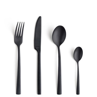 Amefa manille vintage - zwart -16 delige bestekset - 4 persoons