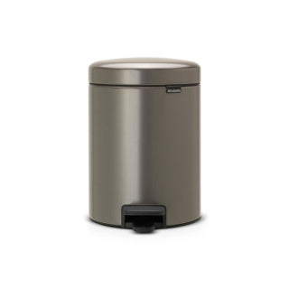 Afbeelding laden in galerijviewer, Brabantia pedaalemmer newicon 5l platinum met kunststof binnenemmmer
