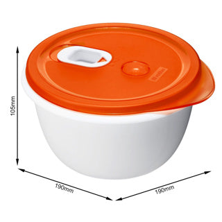 Rotho magnetronschaal 1,5 l micro papaya rood | 2 stuks