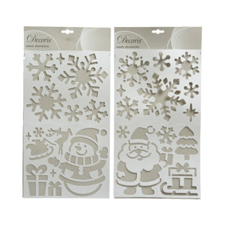 Afbeelding laden in galerijviewer, Kaemingk stencils plastic snowman santa 2 assorti | 6 stuks
