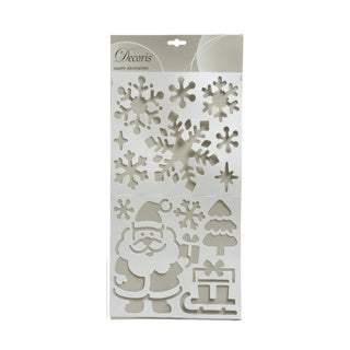 Afbeelding laden in galerijviewer, Kaemingk stencils plastic snowman santa 2 assorti | 6 stuks
