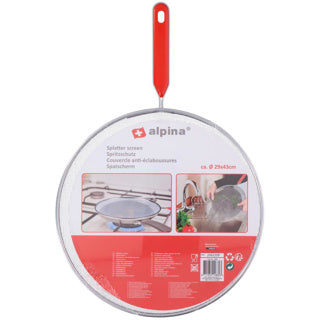 Afbeelding laden in galerijviewer, Alpina antispatdeksel 29x43 cm rvs rood
