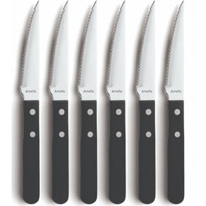 Amefa pizza steak messenset 6-delig zwart