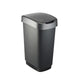 Rotho twist afvalbak 50l dark silver 401x298x602mm