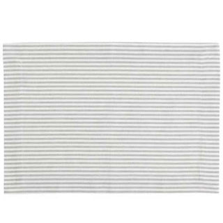 Linen more placemat streep s 4 lichtgrijs