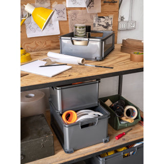 Afbeelding laden in galerijviewer, Curver unibox 15l zilver | 3 stuks
