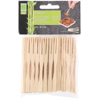Afbeelding laden in galerijviewer, Eco-import bamboo cocktailvorkjes 72 stuks
