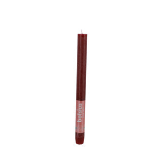 Bolsius dinerkaars rustiek velvet rood 27 cm | 9 stuks