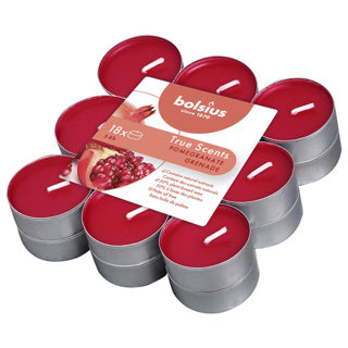 Bolsius geurtheelichten true scents granaatappel 18 stuks | 8 stuks