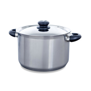 Afbeelding laden in galerijviewer, Bk karaat+ kookpan 24cm - 6.2l - zonder pfas-vrije antikleeflaag - kookpan inductie - rvs kookpan - ovenbestendig toy 160°c - met deksel - zilver
