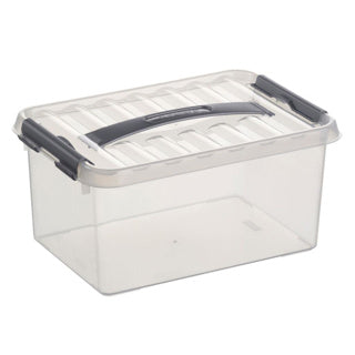 Afbeelding laden in galerijviewer, Sunware q-line opbergbox 6 liter transparant 30x20x14cm
