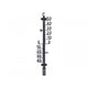 Thermometer 40 x 10 cm zwart | 2 stuks