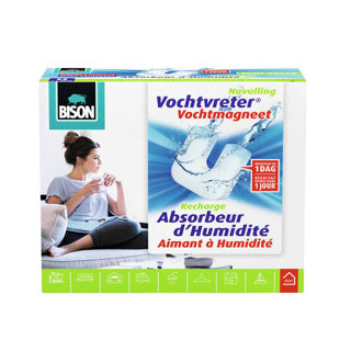 Afbeelding laden in galerijviewer, Bison vochtvreter vochtmagneet navulling geurloos 450gr | 2 stuks
