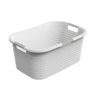 Afbeelding laden in galerijviewer, Rotho country wasmand 40l wit
