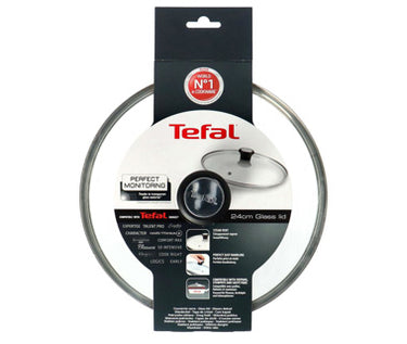 Tefal glazen deksel - ø 24 cm - met stoomgaatje - hittebestendig - geschikt voor koekenpannen
