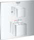 Grohe grohtherm cube inbouw badkraan - opbouwdeel - met omstelling - chroom