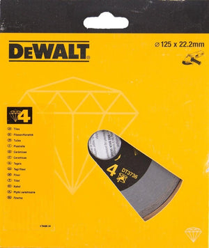 Dewalt - diamantschijf voor tegels - 125mm - continugrand - hoge precisie