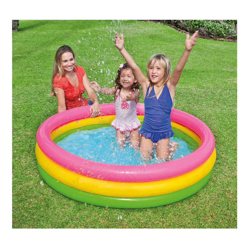 Afbeelding laden in galerijviewer, Intex sunset glow kinderzwembad + opblaasbare bodem 147x33cm

