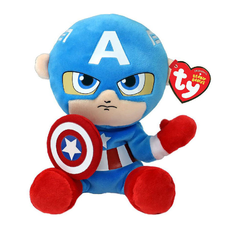 Afbeelding laden in galerijviewer, Ty beanie babies marvel captain america soft, 15cm
