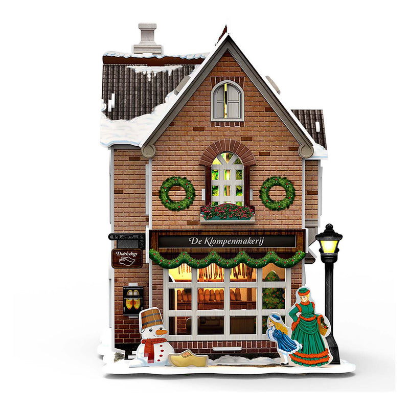 Afbeelding laden in galerijviewer, Cubic fun 3d puzzel klompenmakerij met led verlichting

