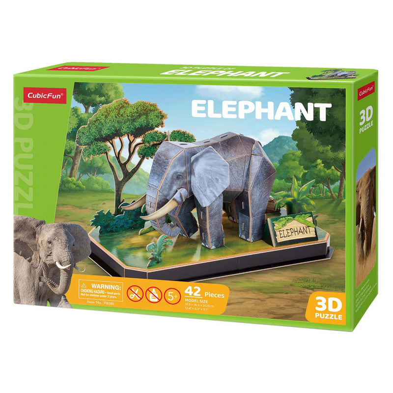 Afbeelding laden in galerijviewer, Cubic fun 3d puzzel olifant - 42 stukjes - geschikt voor kinderen vanaf 8 jaar
