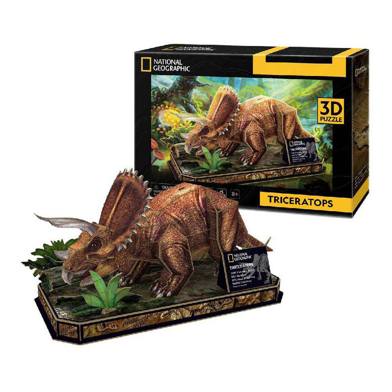 Afbeelding laden in galerijviewer, Cubic fun 3d puzzel national geographic triceratops
