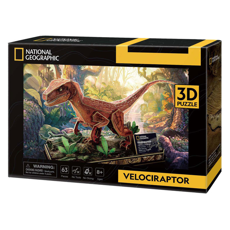 Afbeelding laden in galerijviewer, Cubic fun 3d puzzel national geographic velociraptor
