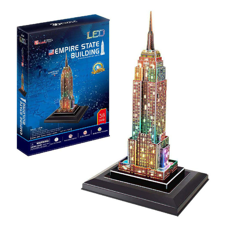 Afbeelding laden in galerijviewer, Cubic fun 3d puzzel empire state building met led verlichting
