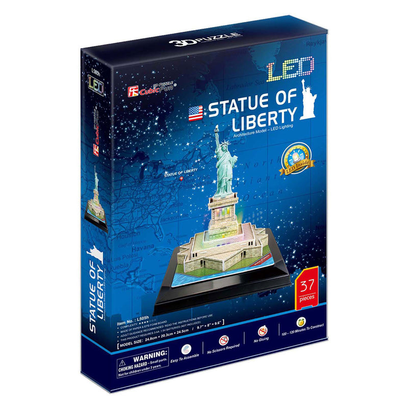 Afbeelding laden in galerijviewer, Cubic fun 3d puzzel vrijheidsbeeld met led verlichting

