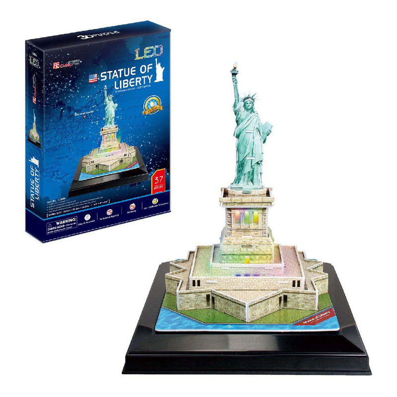 Afbeelding laden in galerijviewer, Cubic fun 3d puzzel vrijheidsbeeld met led verlichting

