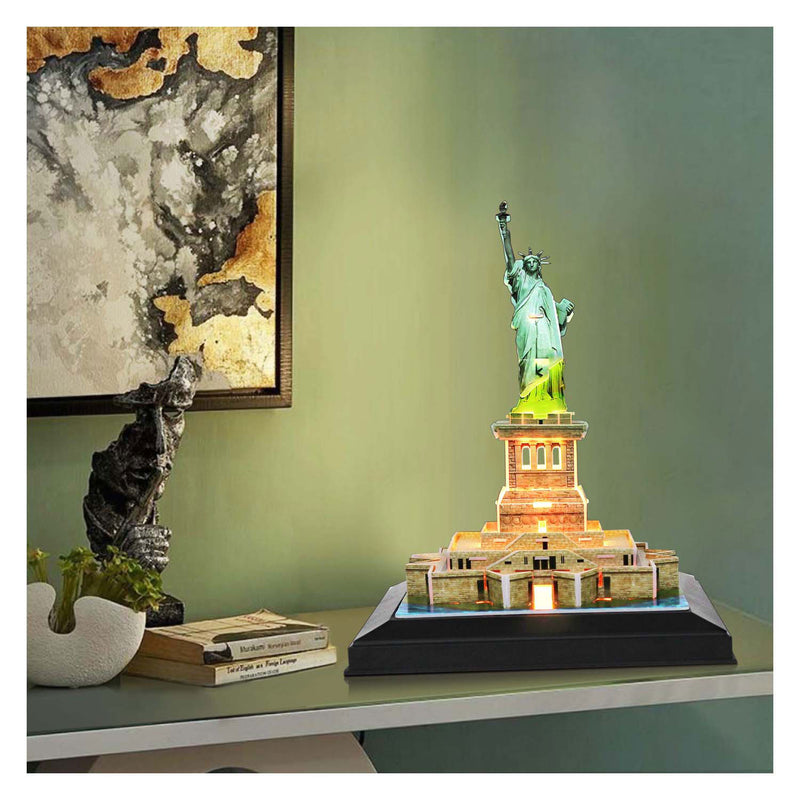 Afbeelding laden in galerijviewer, Cubic fun 3d puzzel vrijheidsbeeld met led verlichting
