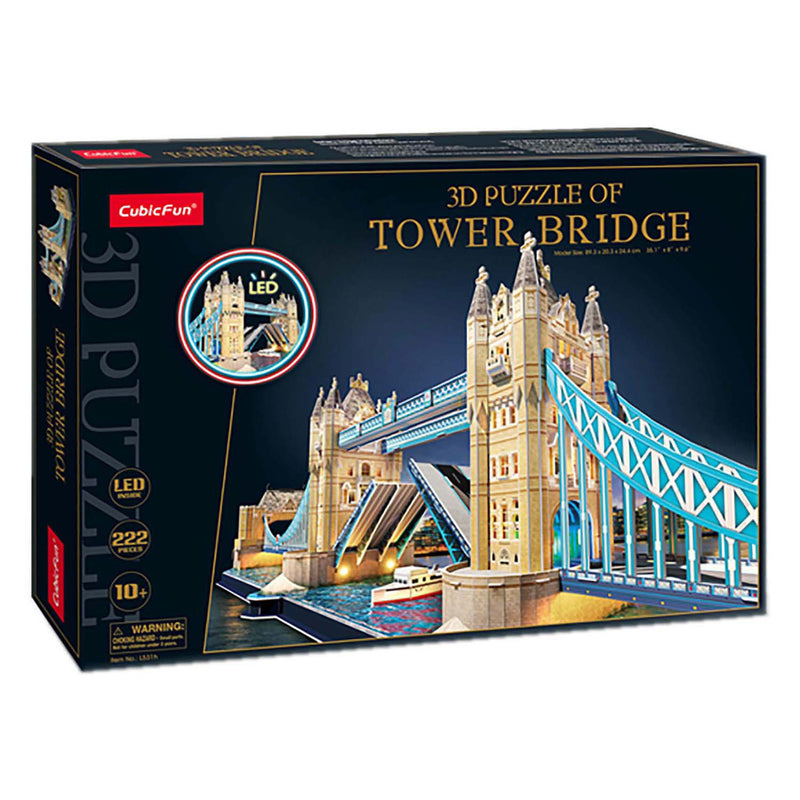 Afbeelding laden in galerijviewer, Cubic fun 3d-puzzel tower bridge met led-verlichting (2011415)
