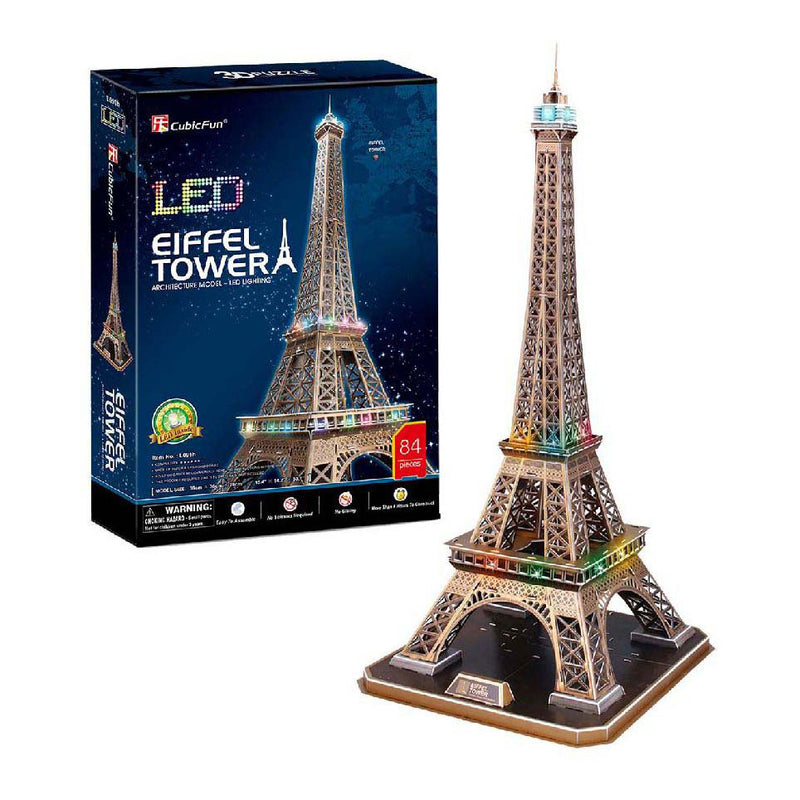 Afbeelding laden in galerijviewer, Cubic fun 3d-puzzel eiffeltoren met led
