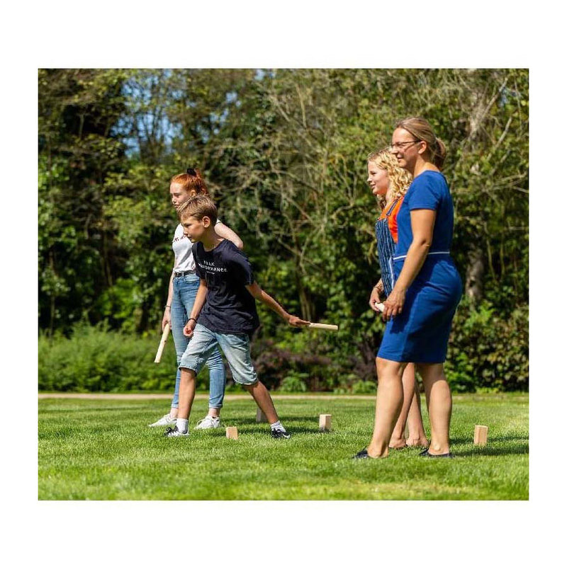 Afbeelding laden in galerijviewer, Outdoor play kubb houten werpspel fsc met draagtas

