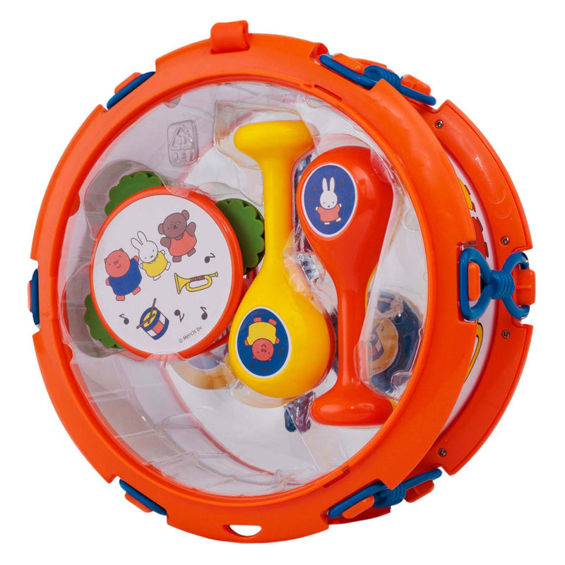 Afbeelding laden in galerijviewer, Rubo toys nijntje muziekset - tamboerijn - trommel - klappertjes - sambaballen - speelgoedinstrumenten
