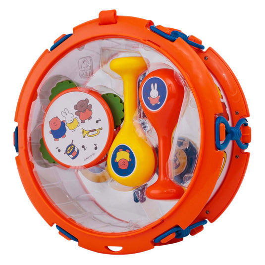 Rubo toys nijntje muziekset - tamboerijn - trommel - klappertjes - sambaballen - speelgoedinstrumenten