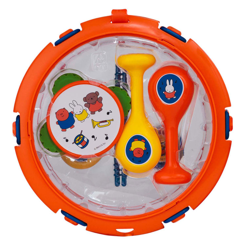 Afbeelding laden in galerijviewer, Rubo toys nijntje muziekset - tamboerijn - trommel - klappertjes - sambaballen - speelgoedinstrumenten
