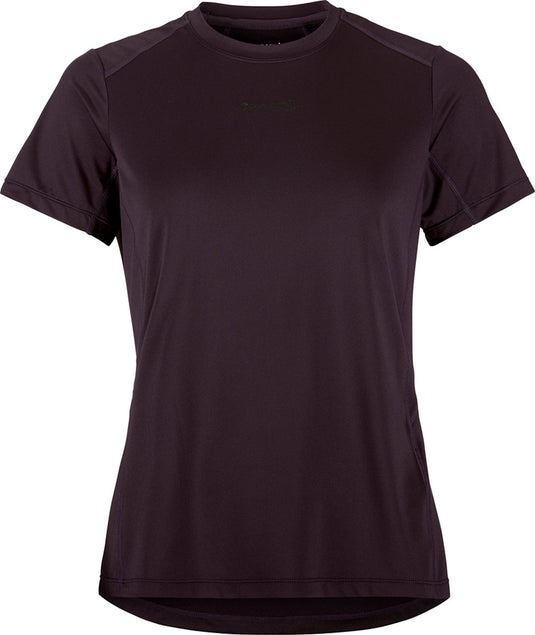 Craft adv essence 2 hardloopshirt dames - dk plum | maat: m