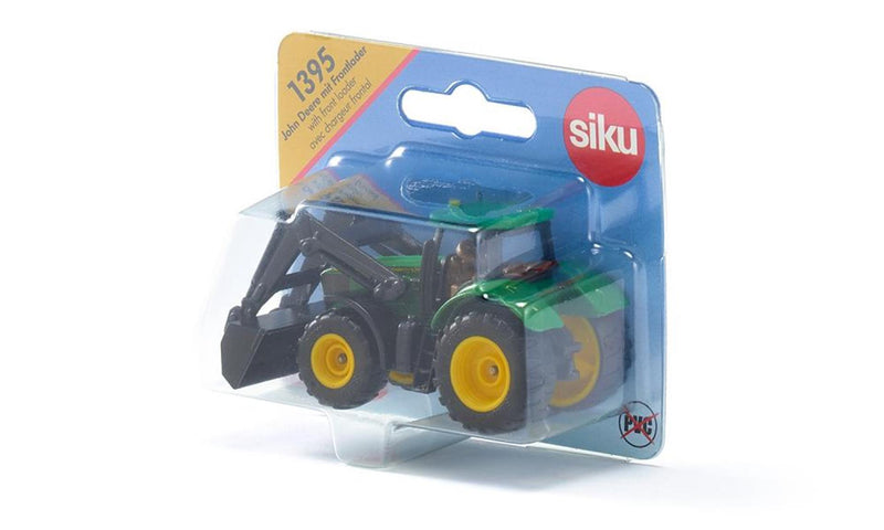 Afbeelding laden in galerijviewer, Siku 1395 john deere tractor met voorlader 93x35x42mm
