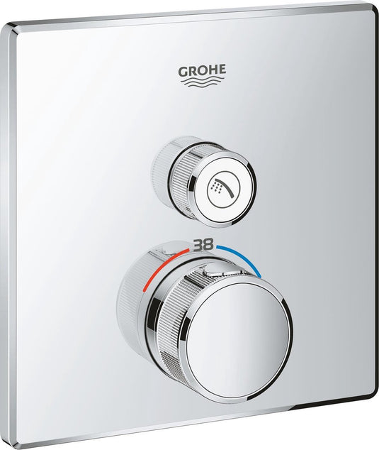 Grohe grohtherm smartcontrol thermostatiche douchekraan - inbouw mengkraan - vierkant - chroom