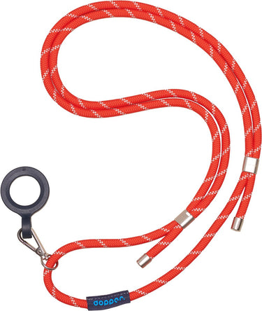 Dopper cord draagkoord - zilver rood - 100% gerecycled pet