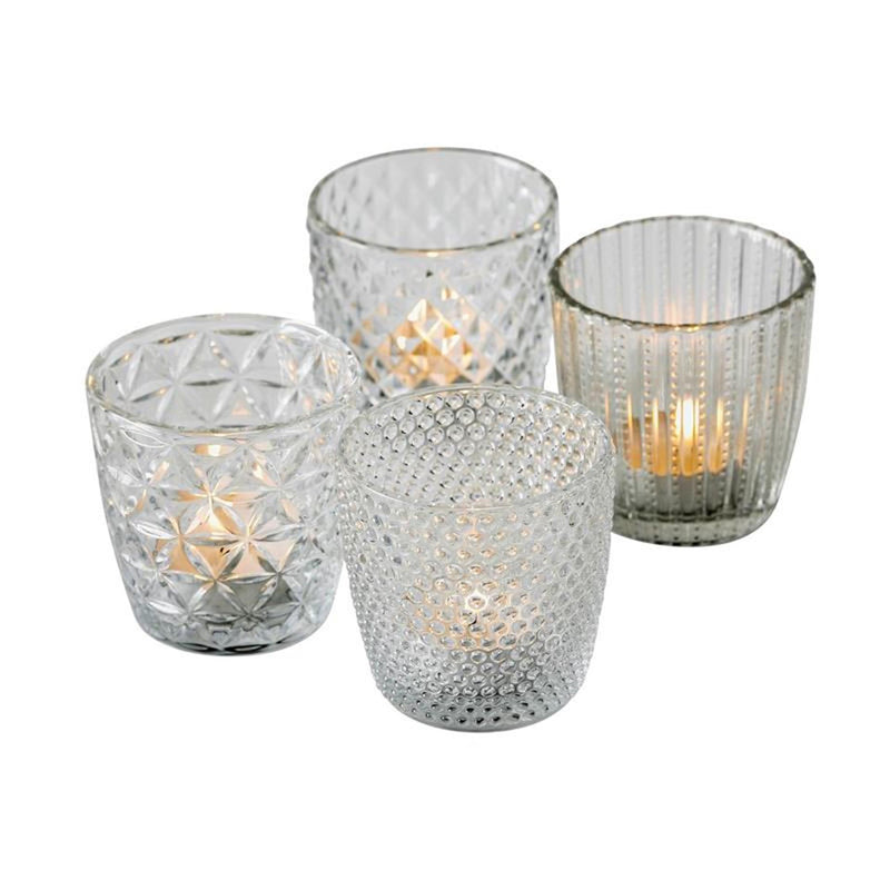 Afbeelding laden in galerijviewer, Boltze home windlicht marilu 4-delig transparant h7,5cm dia 7,5cm
