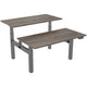 Zit-sta-bureau euroseats dual bench lichtbruin eiken metaal